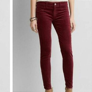 American Eagle Corduroy Skinny Leg Jegging Wine